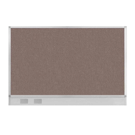 Versare Hush Panel Configurable Cubicle Partition 6' x 4' Latte Fabric w/ Cable Channel 1855653